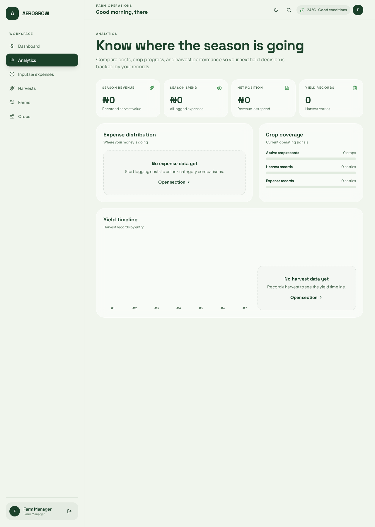 Farm Management System interface